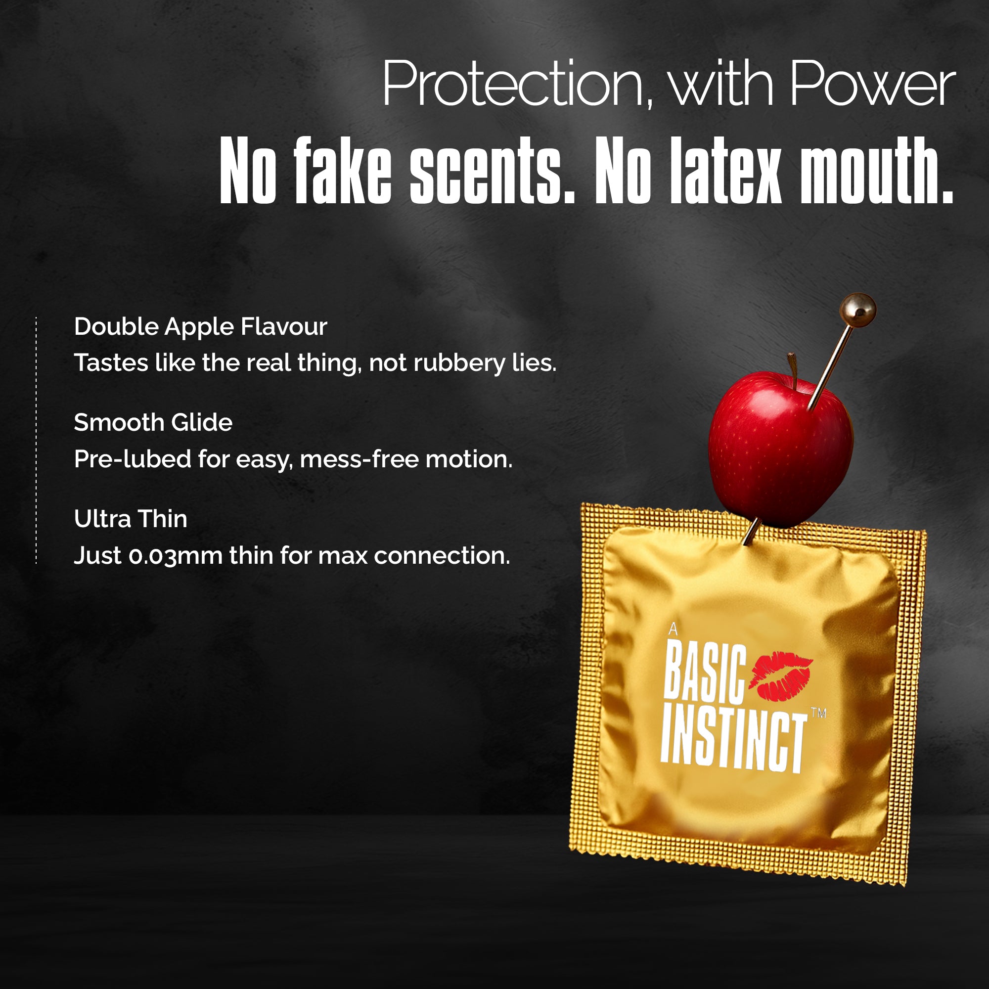 Climax Delay Ultrathin Condoms Double Apple Pack of 3