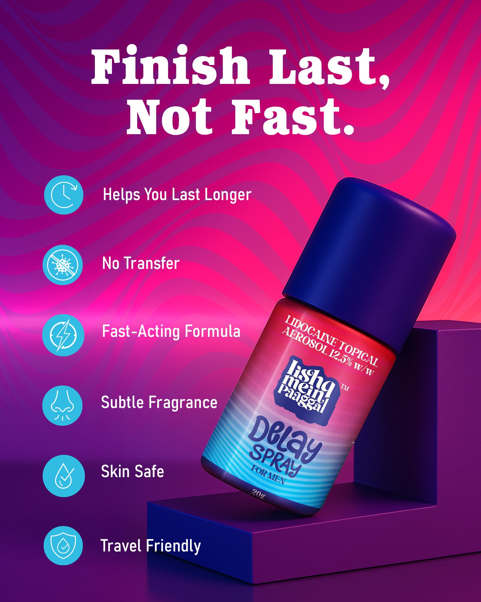 Iishq Mein Paaggal Delay Spray – Finish Last, Not Fast