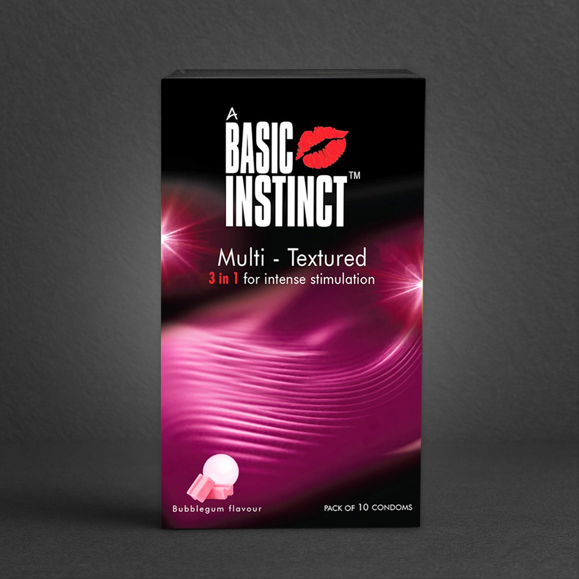 Multi Textured Condoms Bubblegum Pack of 10