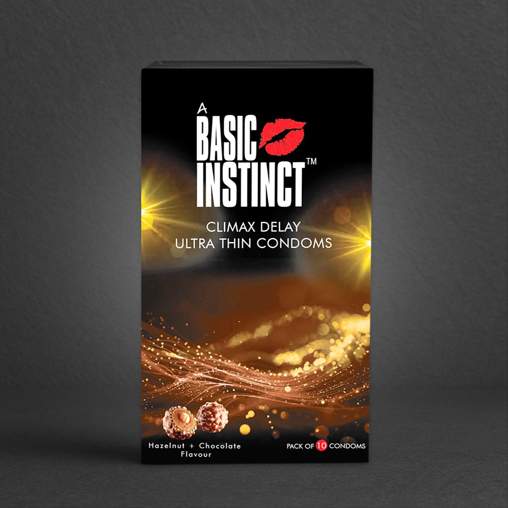 Climax Delay Ultrathin Condoms Chocolate + Hazelnut Pack of 10