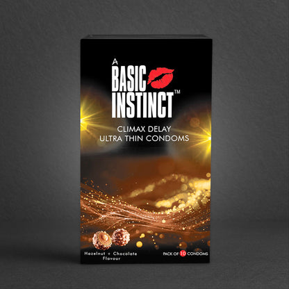 Climax Delay Ultrathin Condoms Chocolate + Hazelnut Pack of 10