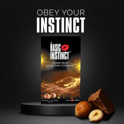 Climax Delay Ultrathin Condoms Chocolate + Hazelnut Pack of 10