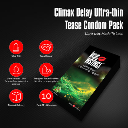 Climax Delay Ultrathin Condoms Paan Pack of 10