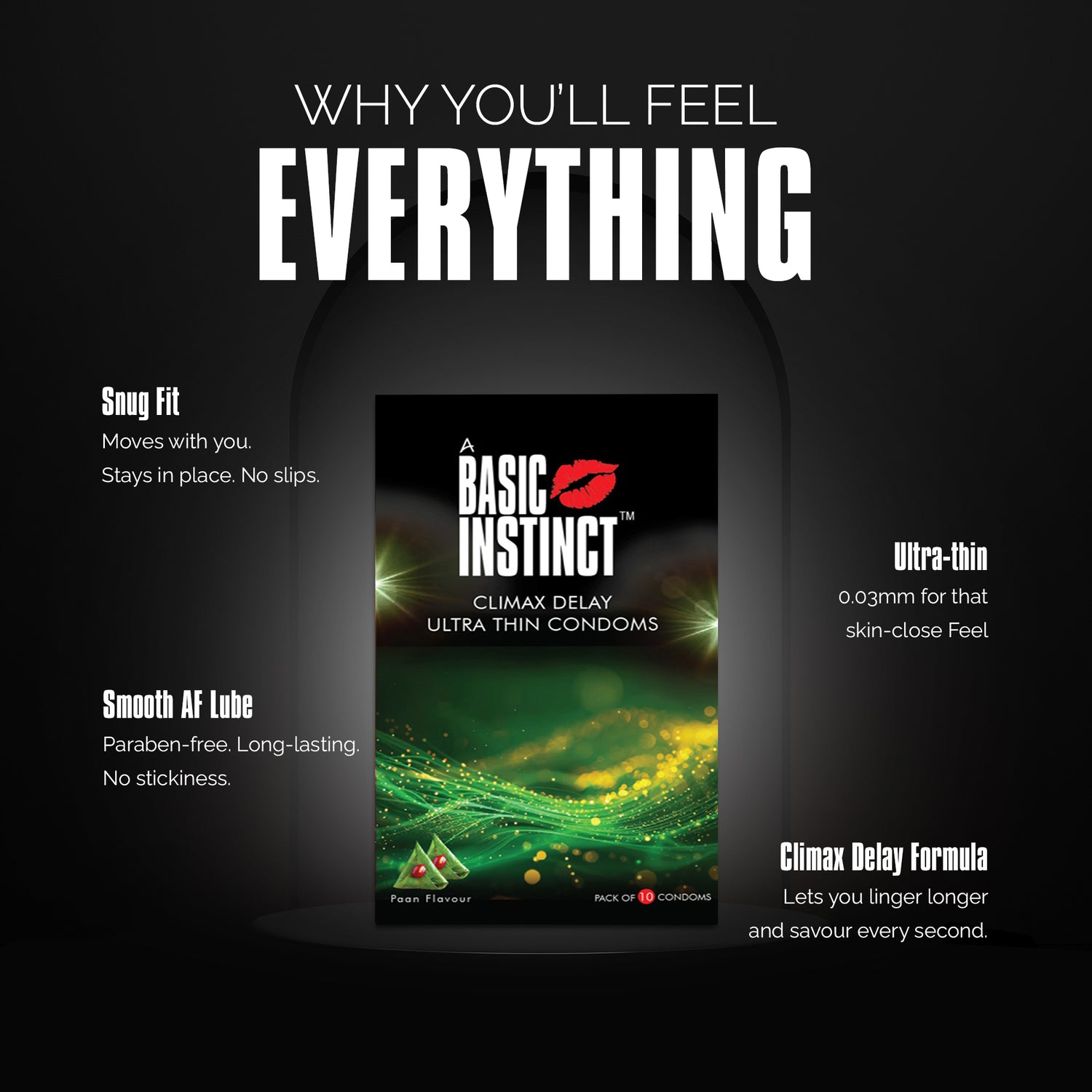 Climax Delay Ultrathin Condoms Paan Pack of 10