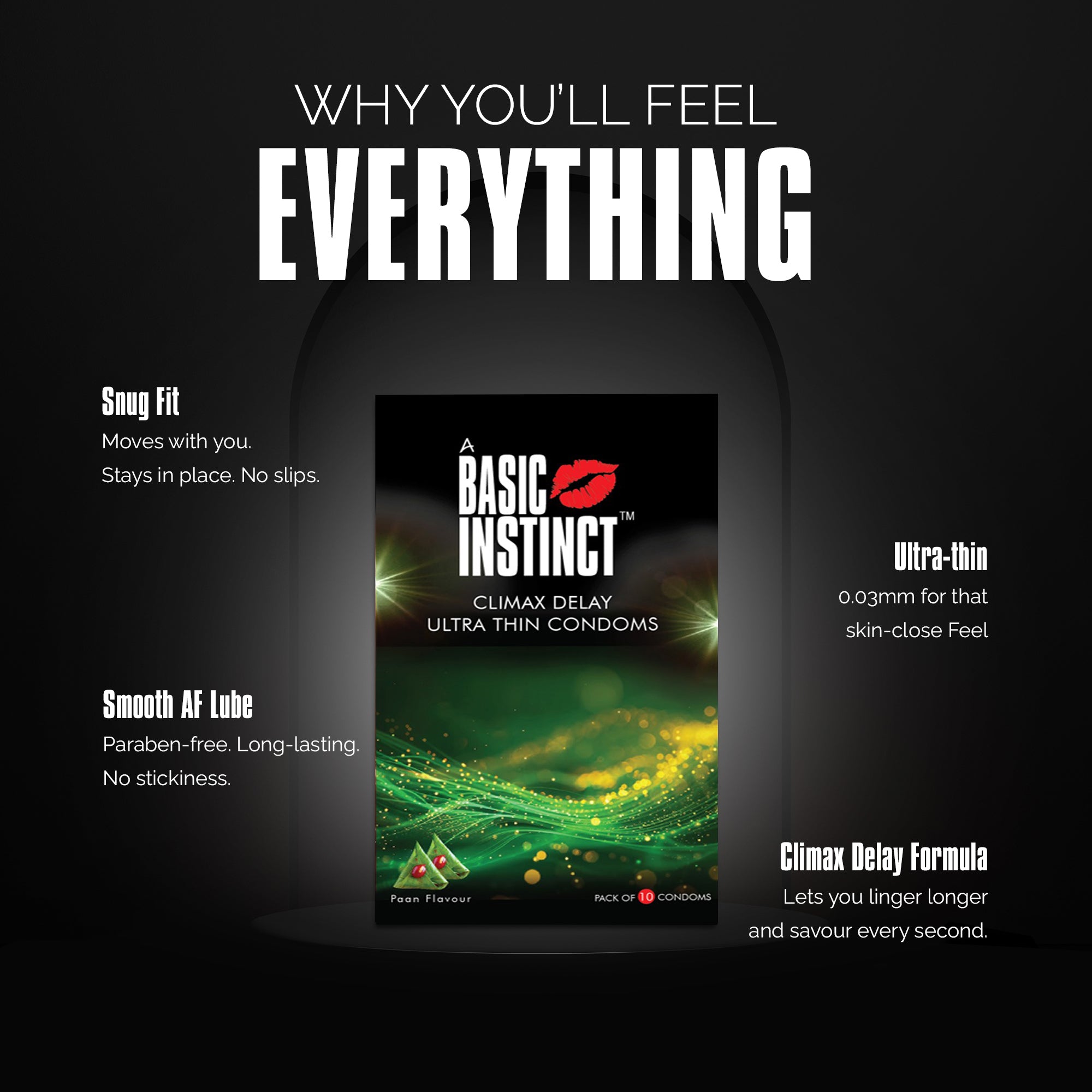 Climax Delay Ultrathin Condoms Paan Pack of 10