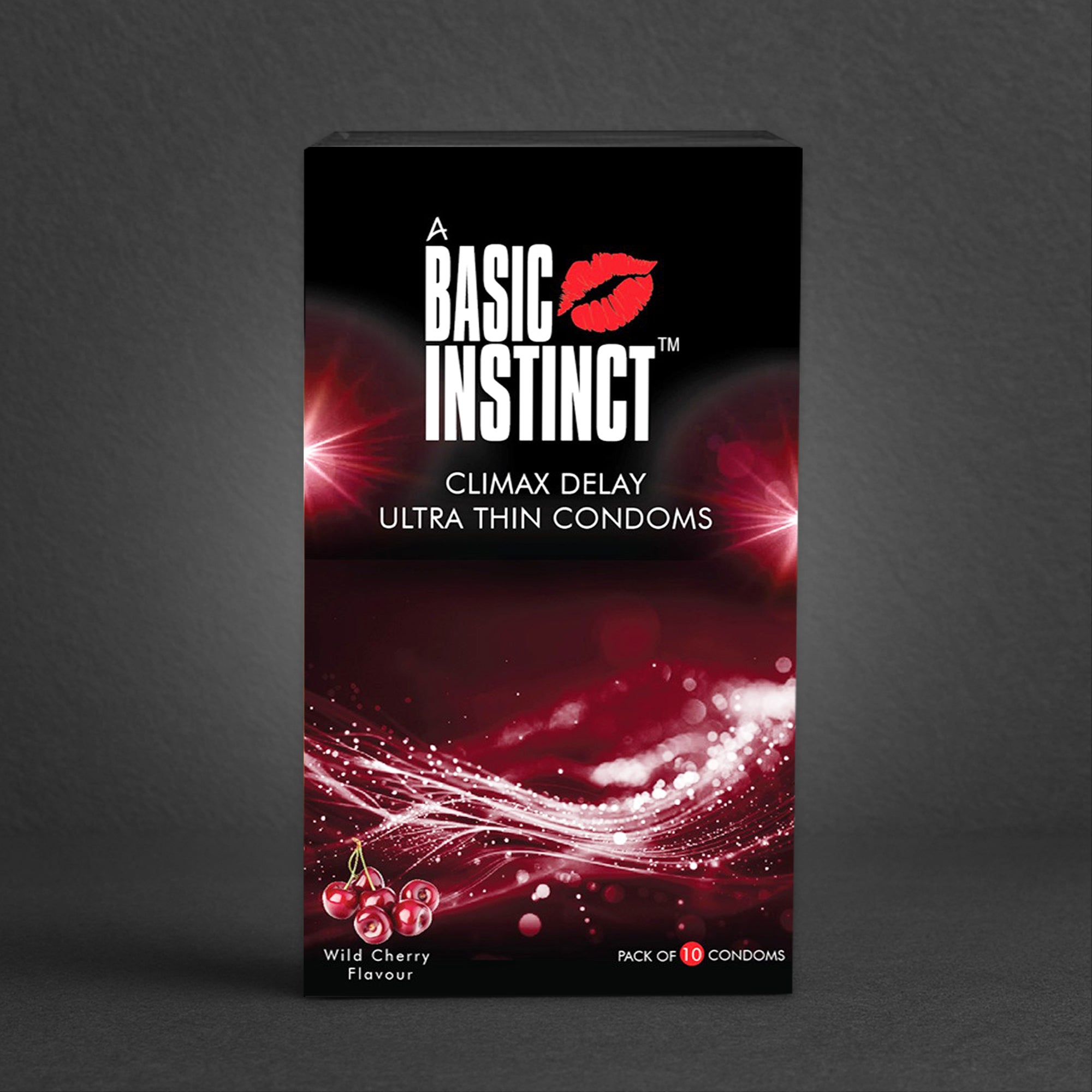Climax Delay Ultrathin Condoms Wild Cherry Pack of 10