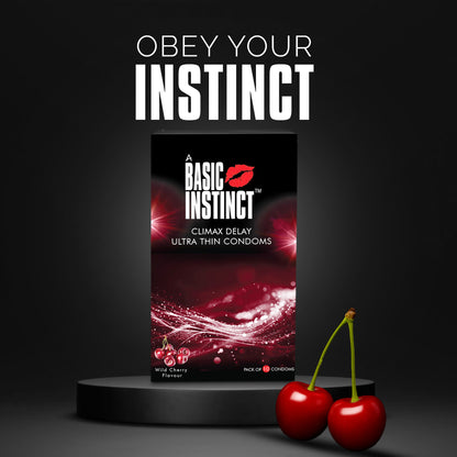 Climax Delay Ultrathin Condoms Wild Cherry Pack of 10