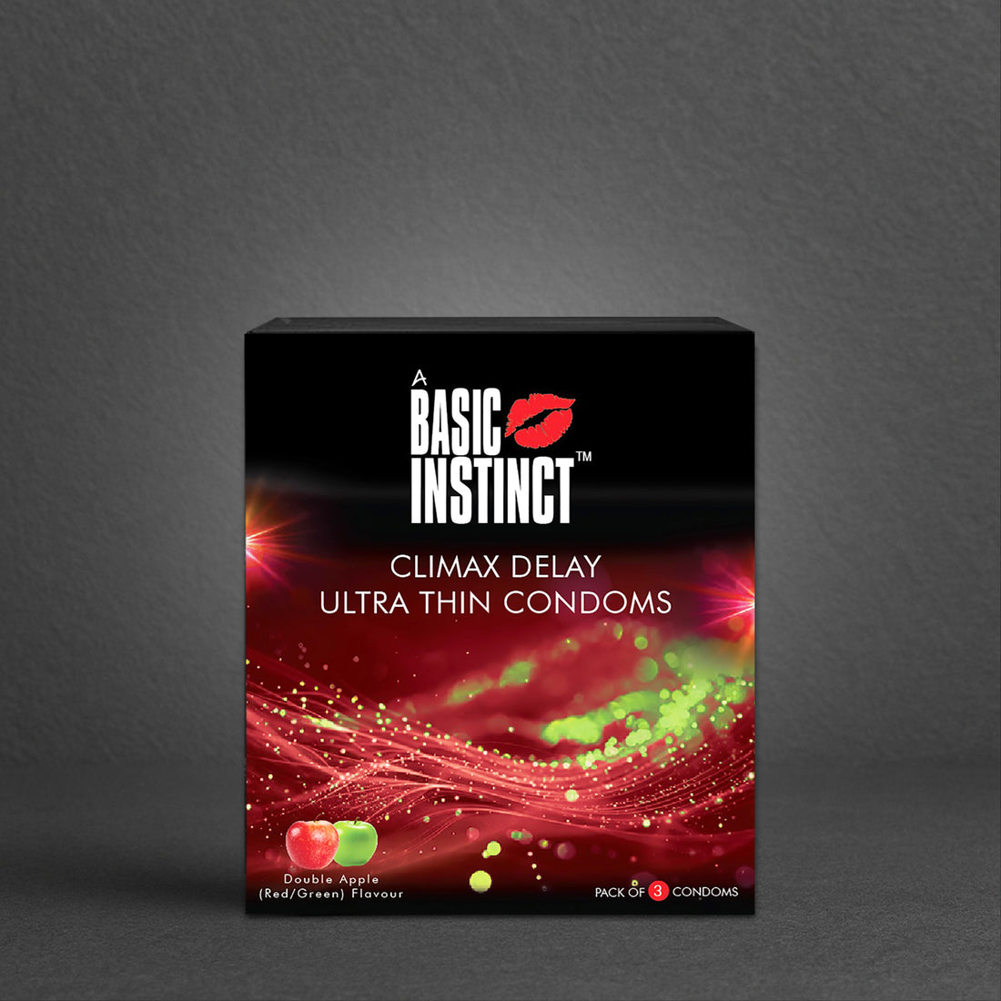Climax Delay Ultrathin Condoms Double Apple Pack of 3