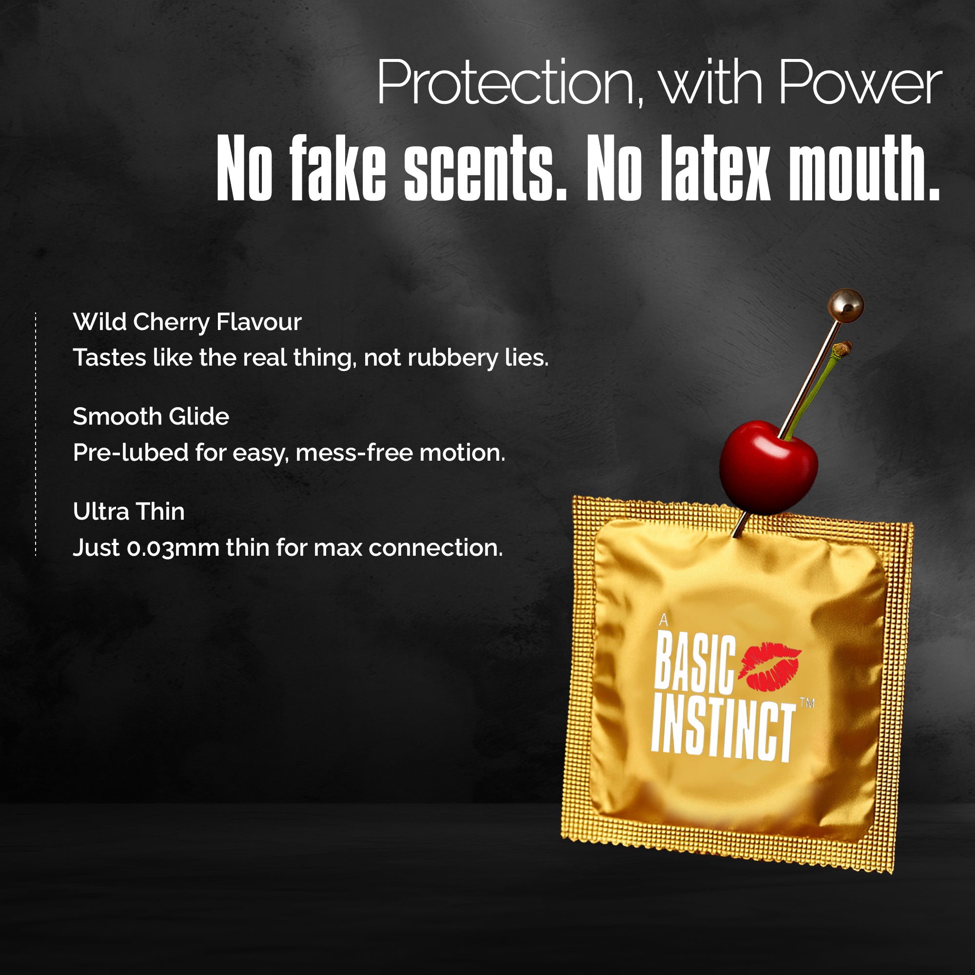 Climax Delay Ultrathin Condoms Wild Cherry Pack of 3
