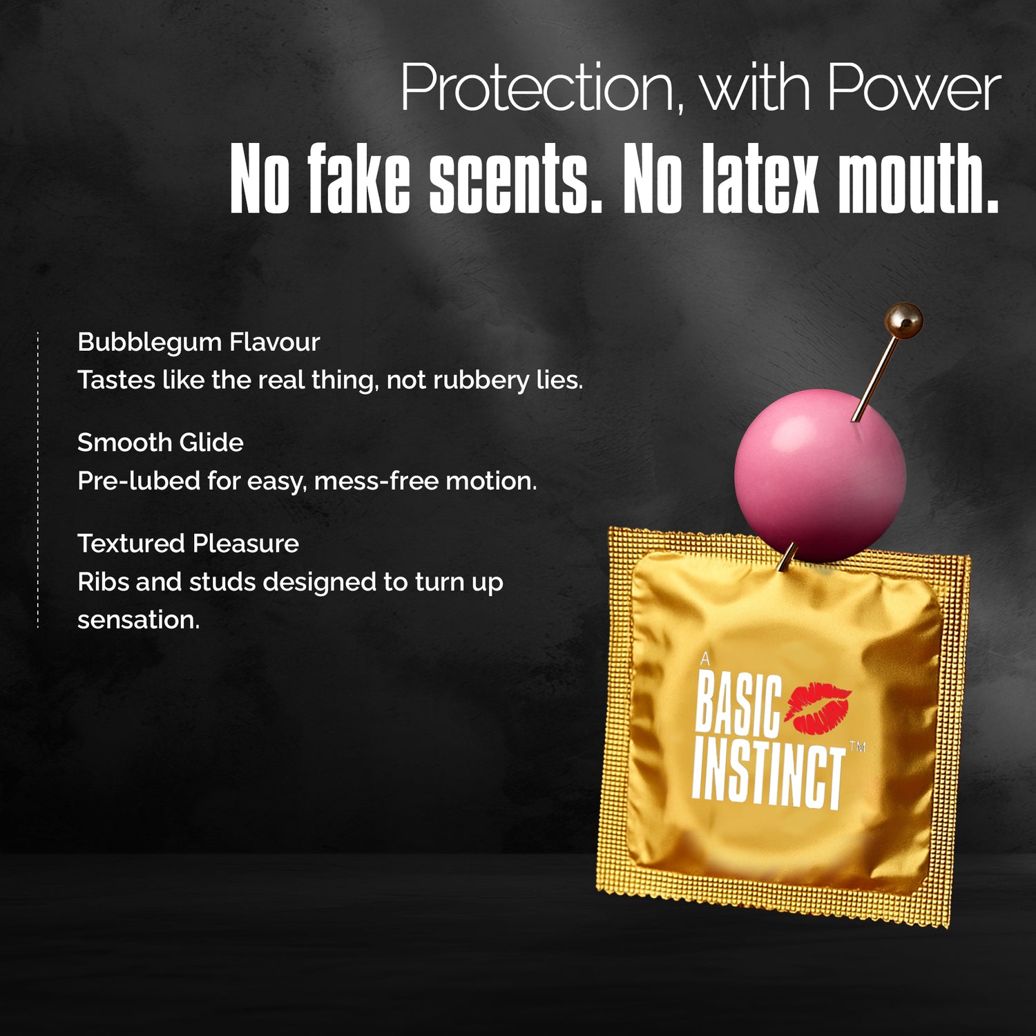 Multi Textured Condoms Bubblegum Pack of 3