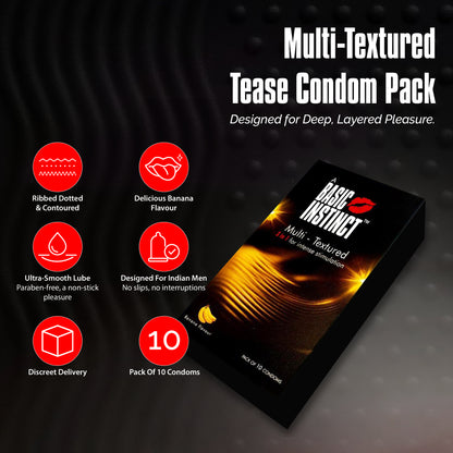 Multi Textured Condoms Banana Pack of 10