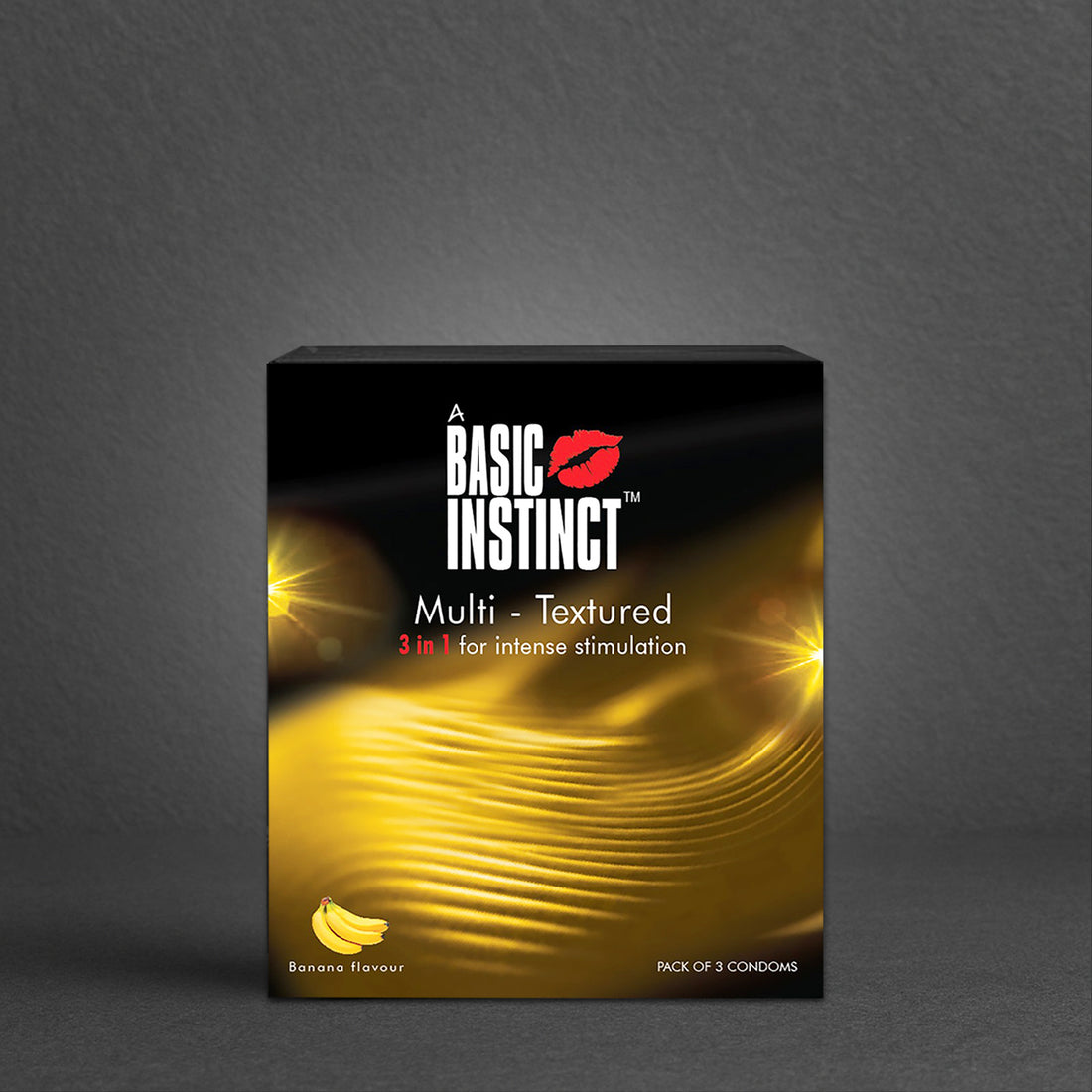 Multi Textured Condoms Banana Pack of 3