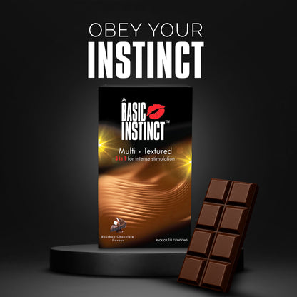 Multi Textured Condoms Bourbon Chocolate Pack of 10
