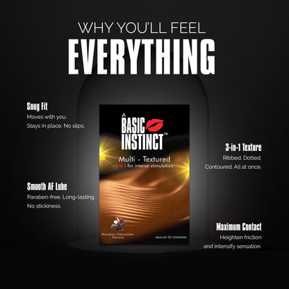 Multi Textured Condoms Bourbon Chocolate Pack of 10