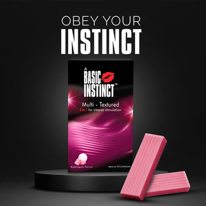 Multi Textured Condoms Bubblegum Pack of 10
