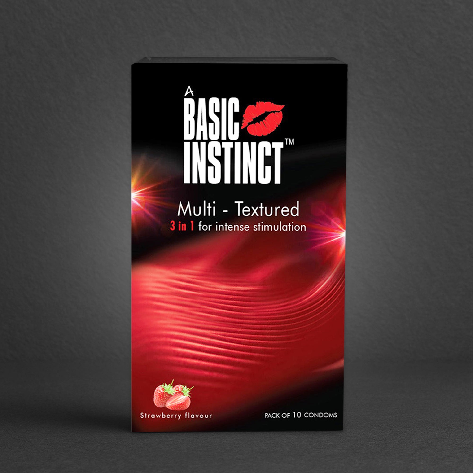 Multi Textured Condoms Strawberry Pack of 10