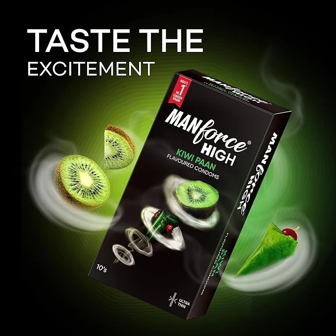 Manforce Kiwi paan Flavoured Condoms