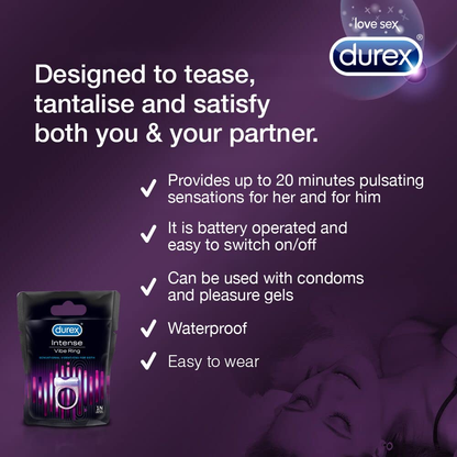 Durex Air Ultra Thin Condoms - 10s &amp; Durex Play Vibrations Ring